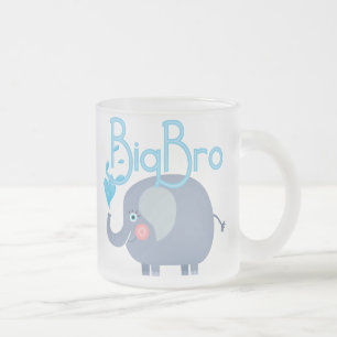 Elephant Big Bro Frosted Glass Coffee Mug