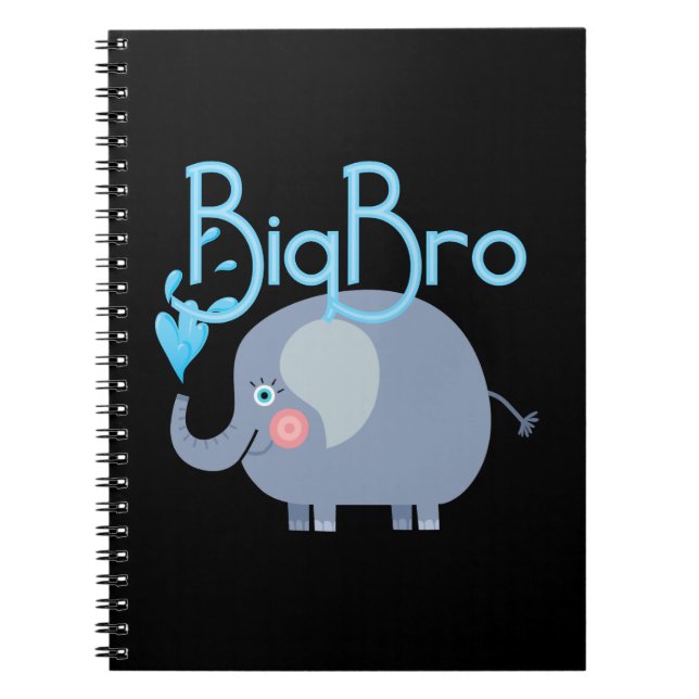 Elephant Big Bro Spiral Notebook (Front)