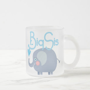 Elephant Big Sis Frosted Glass Coffee Mug