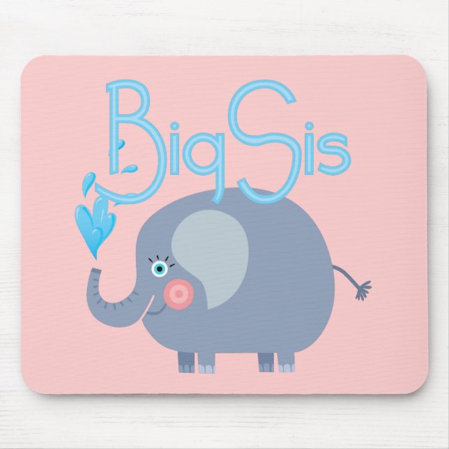 Elephant Big Sis Mouse Pad (Front)