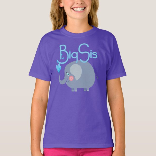 Elephant Big Sis T-Shirt (Front)