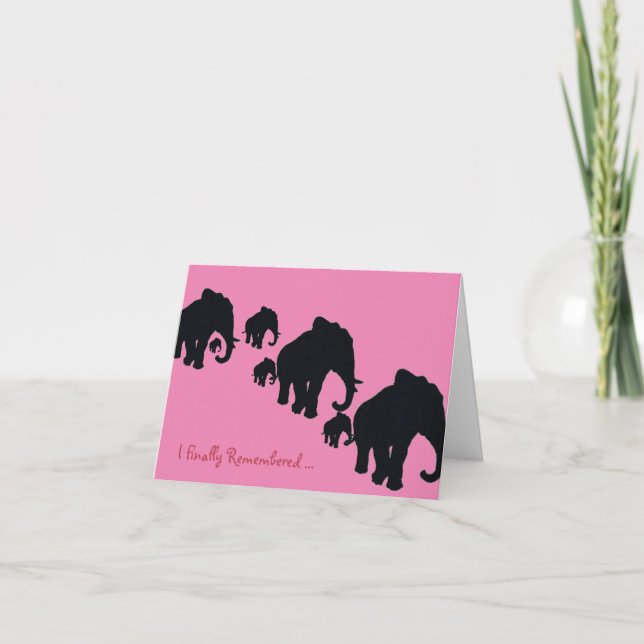 Elephant Birthday Card (Front)
