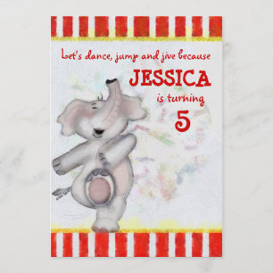 Elephant Birthday Invitation