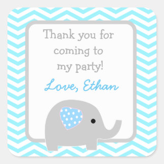 Elephant birthday party favour stickers