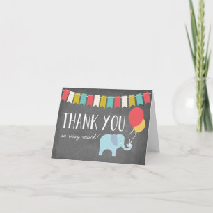 Elephant Birthday Thank You Card