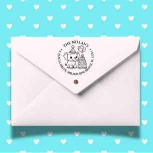 Elephant  Birthday theme Self-inking Stamp