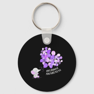 Elephant Blowing Up Lloons Overdose Awareness Key Ring