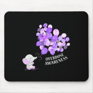 Elephant Blowing Up Lloons Overdose Awareness Mouse Pad