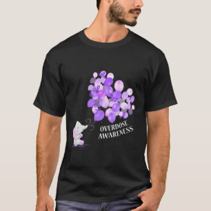 Elephant Blowing Up Lloons Overdose Awareness T-Shirt
