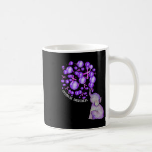 Elephant Blowing Up Purple Lloons Overdose Awarene Coffee Mug