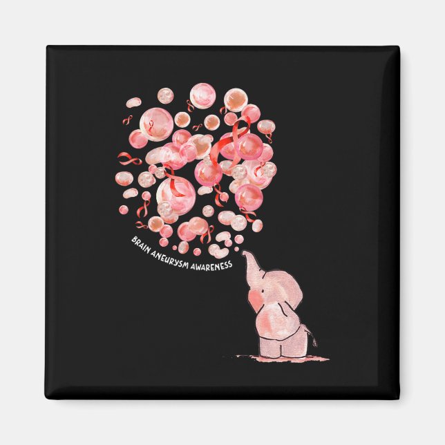 Elephant Blows Up Burgundy Bylloons Brain Aneurysm Magnet (Front)