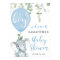 Elephant blue balloon boy baby shower welcome sign