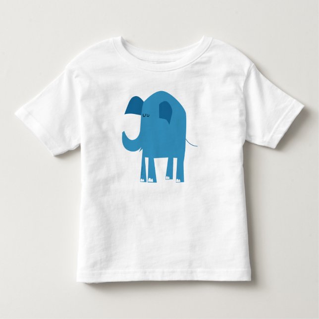 elephant, blue, happy toddler T-Shirt (Front)
