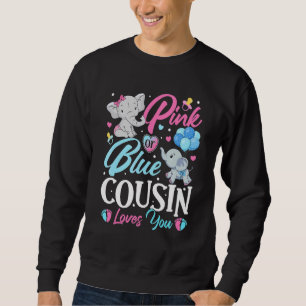 Elephant Blue Pink Cousin Loves You Pregnancy Reve Sweatshirt