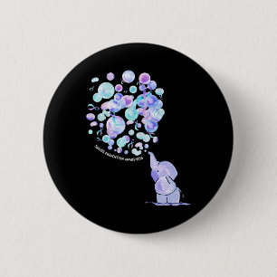 Elephant Blue Purple Lloons Suicide Prevention Awa 6 Cm Round Badge