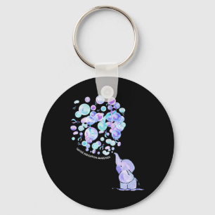 Elephant Blue Purple Lloons Suicide Prevention Awa Key Ring
