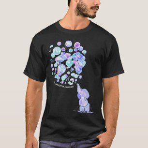 Elephant Blue Purple Lloons Suicide Prevention Awa T-Shirt