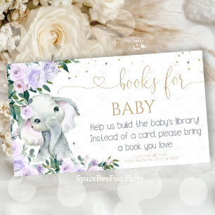 Elephant Blush Purple Lavender Enclosure Card