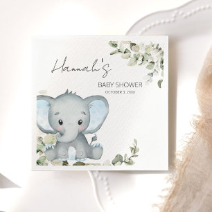Elephant Boy Baby Shower Napkin