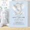 Elephant Boys baby Shower Invitation