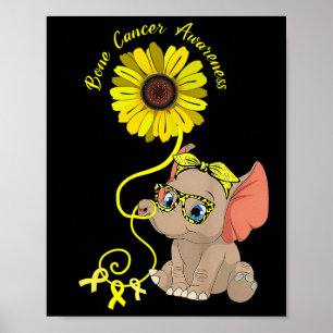 Elephant Brain Aneurysm Awareness Burgundy Ribbon Poster
