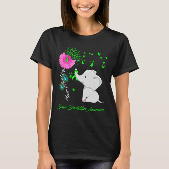 Elephant Brain Disabilities Awareness  T-Shirt (Front)