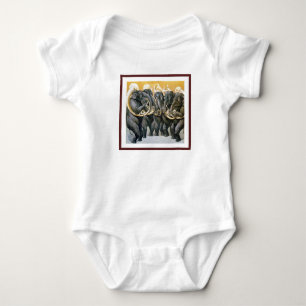 Elephant Brass Band Baby Bodysuit