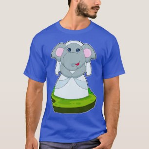 Elephant Bride Veil Wedding T-Shirt