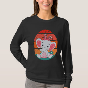 Elephant Bunny Happy Easter Eggs Retro Men Women K T-Shirt