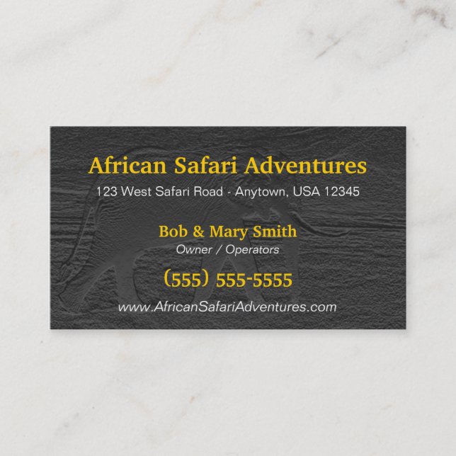 Elephant Business Card (Front)