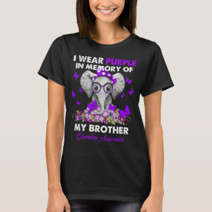 Elephant Butterfly Overdose Awareness I Wear T-Shirt