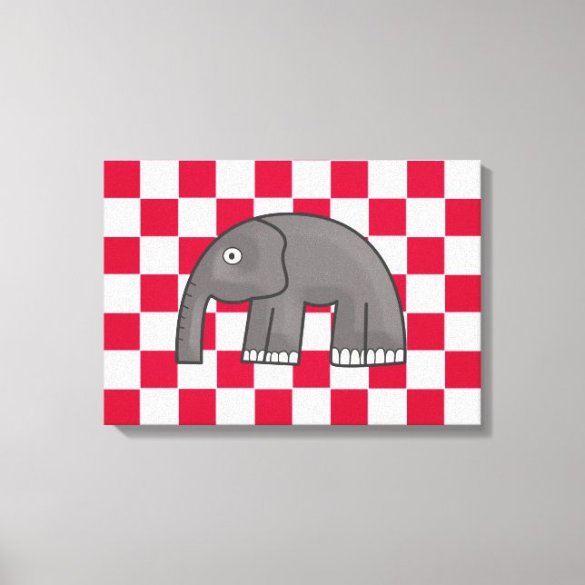 elephant canvas print (Front)