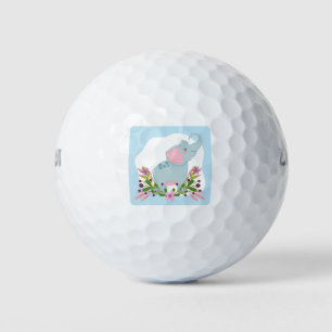 Elephant Cartoon Design Golf Balls