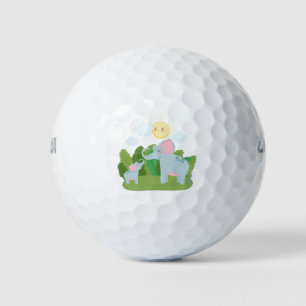 Elephant Cartoon Design Golf Balls