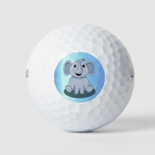 Elephant Cartoon Design Golf Balls