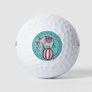 Elephant Cartoon Design Golf Balls
