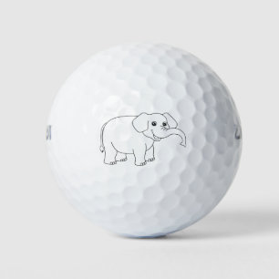 Elephant Cartoon Design Golf Balls