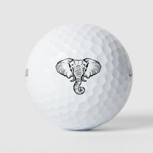 Elephant Cartoon Design Golf Balls