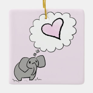 Elephant Ceramic Ornament