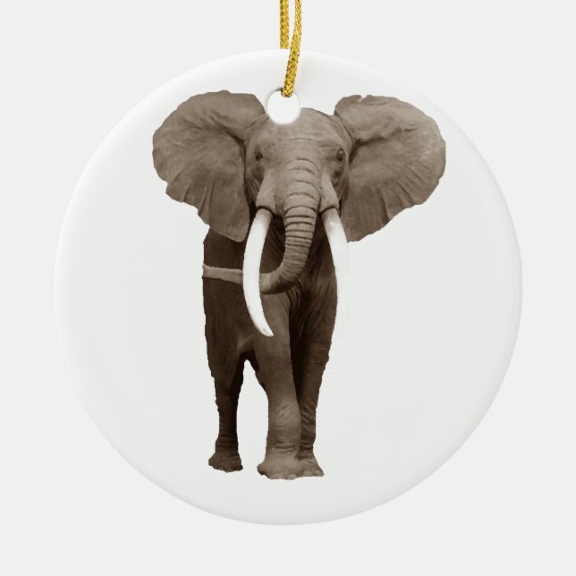 Elephant Ceramic Tree Decoration (Front)