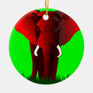 Elephant Ceramic Tree Decoration