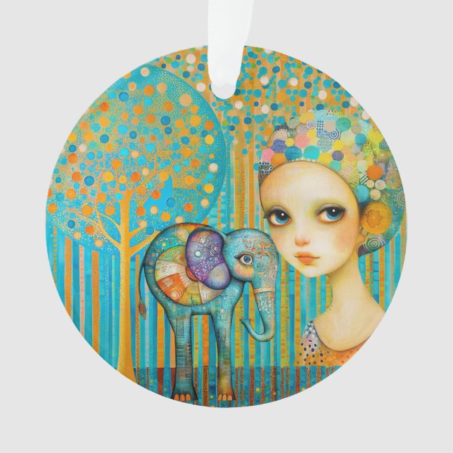 Elephant Charm Ornament (Front)