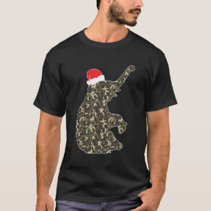 Elephant Christmas Camouflage Santa Hat Pyjamas T-Shirt