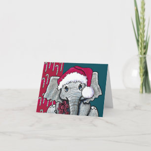 Elephant Christmas Card