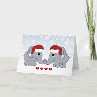 Elephant Christmas Holiday Card