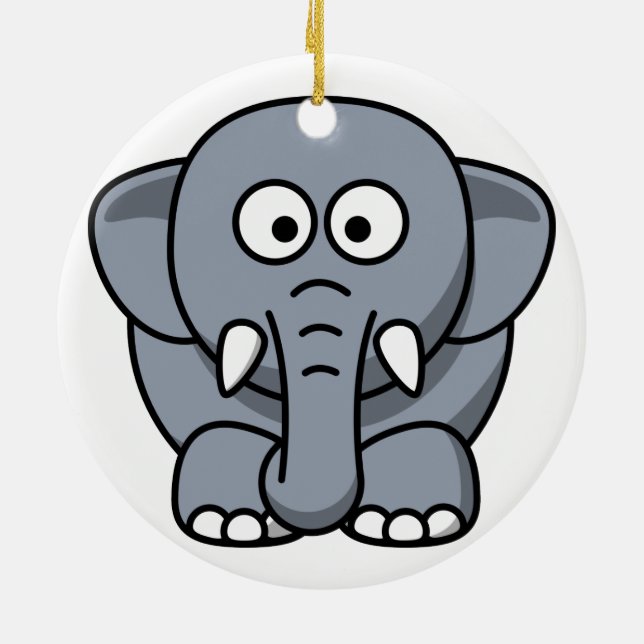Elephant Christmas Ornament (Back)
