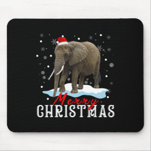 Elephant Christmas Shirt Light Pajama Group Christ Mouse Pad