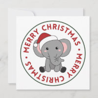 Elephant Christmas Snow Winter Animals Elephants I