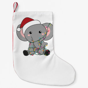 Elephant Christmas Snow Winter Animals Elephants Small Christmas Stocking