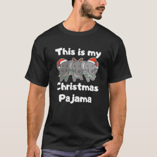 Elephant Christmas This Is My Christmas Pajama T-Shirt